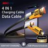 4 In 1 65W Fast Charging Cable USB Type C Cable Fast Charging Data Cord For iPhone Samsung Huawei Xiaomi Phone Charger USB Cable