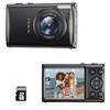 Digital 64 Digital Camera 1080P Video Auto Image Inch Large Time Slow Spare Batteries School Beginners 32g Card Included Camera, Megapixels,