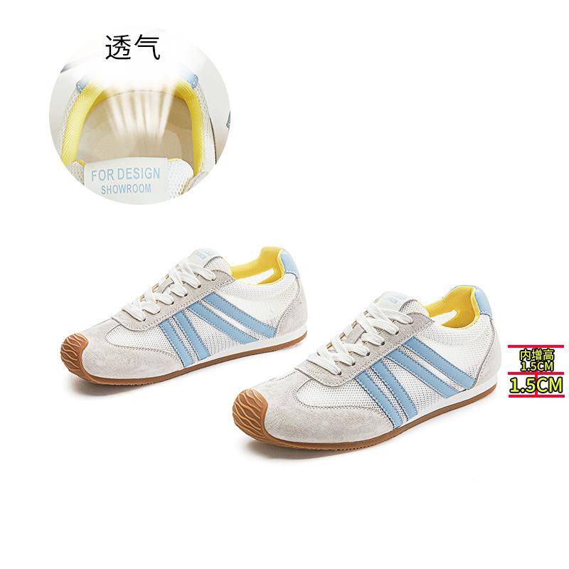 Кожаные кроссовки Форрест Гамп женские 2025 новая летняя популярная тонкая кожа сетка дышащие повседневные спортивные туфли для моральной подготовки на плоской подошве