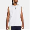 Under Armour Comfortable Printed Pullover Crew Neck Sleeveless Vest Men Tops White 1383377-100