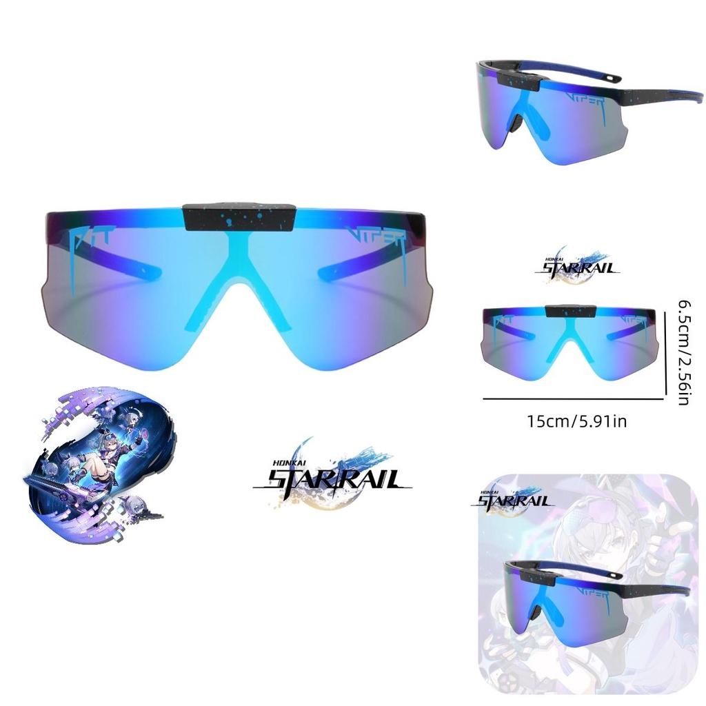 Trendy Game-inspired Eyeglasses For Anime Cosplay Blue Color