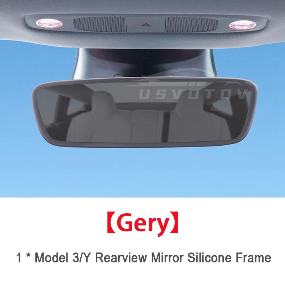 Защитная рамка для зеркала заднего вида для Tesla Model 3 YSX, аксессуары для центральной консоли, внутренняя крышка заднего вида, силиконовый резиновый чехол