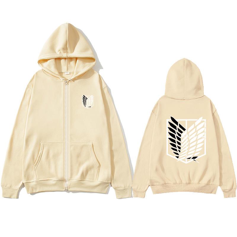 Японское аниме Attacks Titan мужские толстовки на молнии толстовки в стиле хип-хоп осенние повседневные пуловеры толстовки на молнии модные толстовки на молнии
