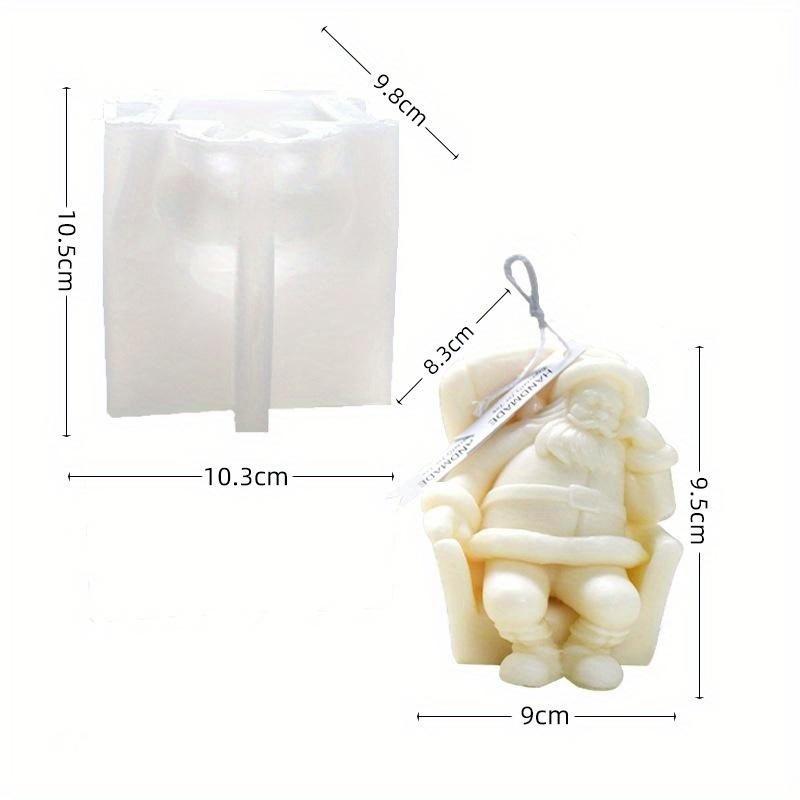 1шт Спящий Санта-Клаус ароматерапевтическая свеча силиконовая форма DIY рождественские украшения гипсовая форма