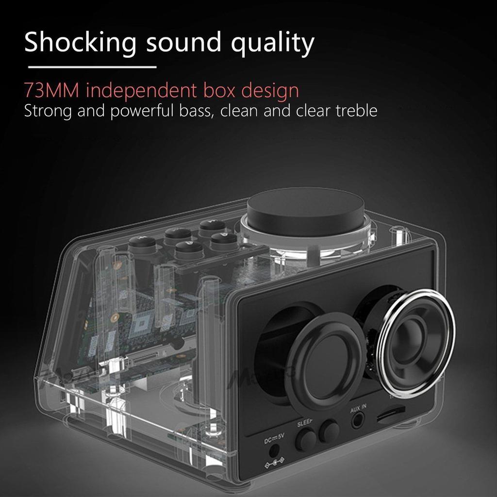 Bluetooth 4.2 FM-радио динамик с 2 USB-портами светодиодный цифровой будильник домашний декор повтор настольные часы температура