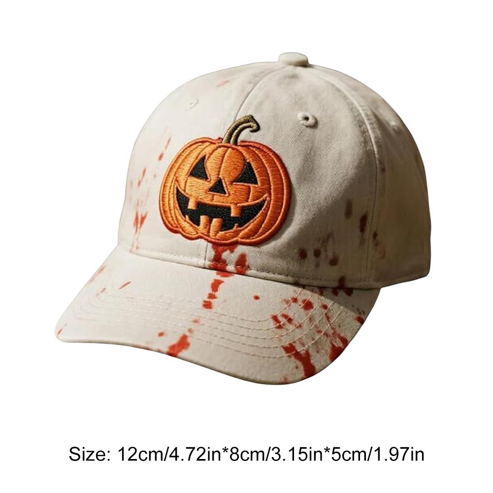 Halloween Ghost Hat for Women Men Halloween Pumpkin Embroidery Baseball Cap for Fishing Camping Picnic Beach Family Outings