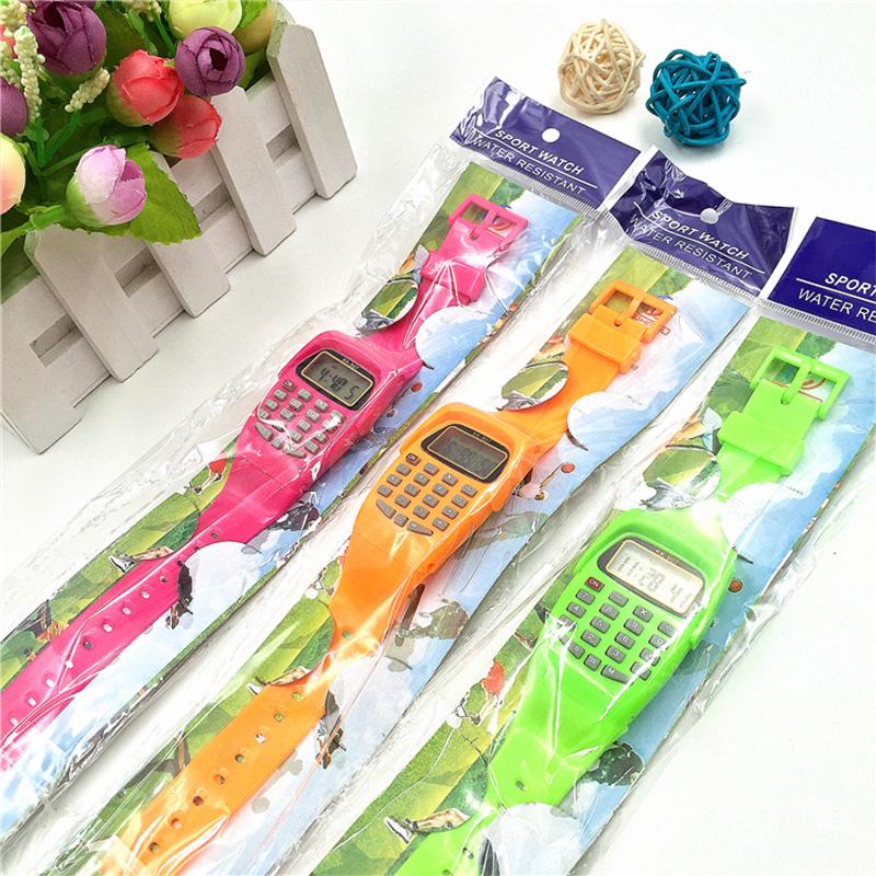 Часы для детей Детские электронные часы Наручные студенческие подарочные часы Детский цифровой калькулятор Новый уникальный