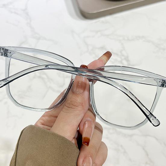 Очки унисекс с блокировкой синего света, большая овальная оправа в стиле ретро, ​​четкий обзор, прочный шарнир с полями, защита глаз, прозрачные очки с синим светом, очки