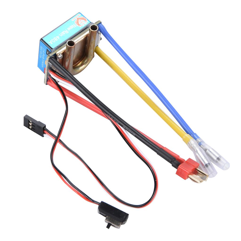 RC 480A ESC Waterproof Brushed ESC Speed Controller with 5V/3A BEC with fan for 1/8 1/10 RC Car 380 540 550 775 Motor