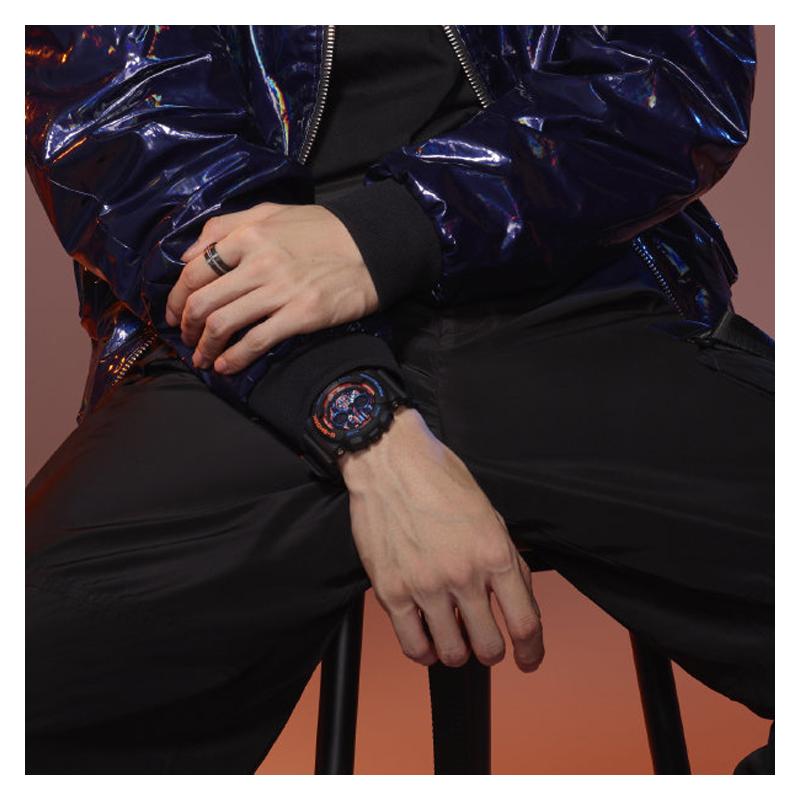 Casio Серия G-SHOCK с двойным ЖК/стрелочным дисплеем, серия на тему городской битвы, ночной бой, двойной дисплей, модный уличный камуфляж, 200 метров GA-140CT-1APR