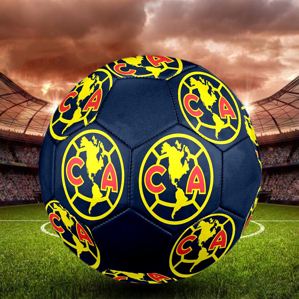Футбольный мяч с логотипом Club America, разноцветный, подходит для всех возрастов, сшит машинным швом, материал ПВХ, соревновательного качества, прочный и с высоким отскоком