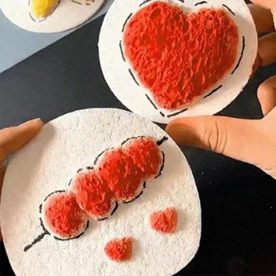 Foam Texture Blank Painting Paper 3D Drawing Magic Canvas Sponge with Water Brush White Puffy Paint Paper for Kids Adults DIY Art Craft Supplies