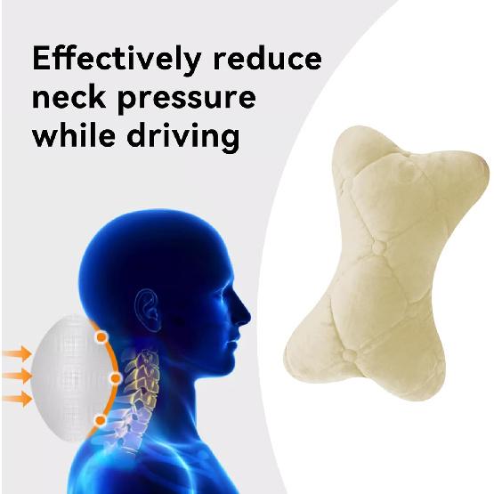 Car Headrest Pillow, 2PCS Soft Comfortable Vehicle Neck Pillow Cushion, Head Rest Pad Accessories For Driving Fatigue Relief, Universal Car Interior