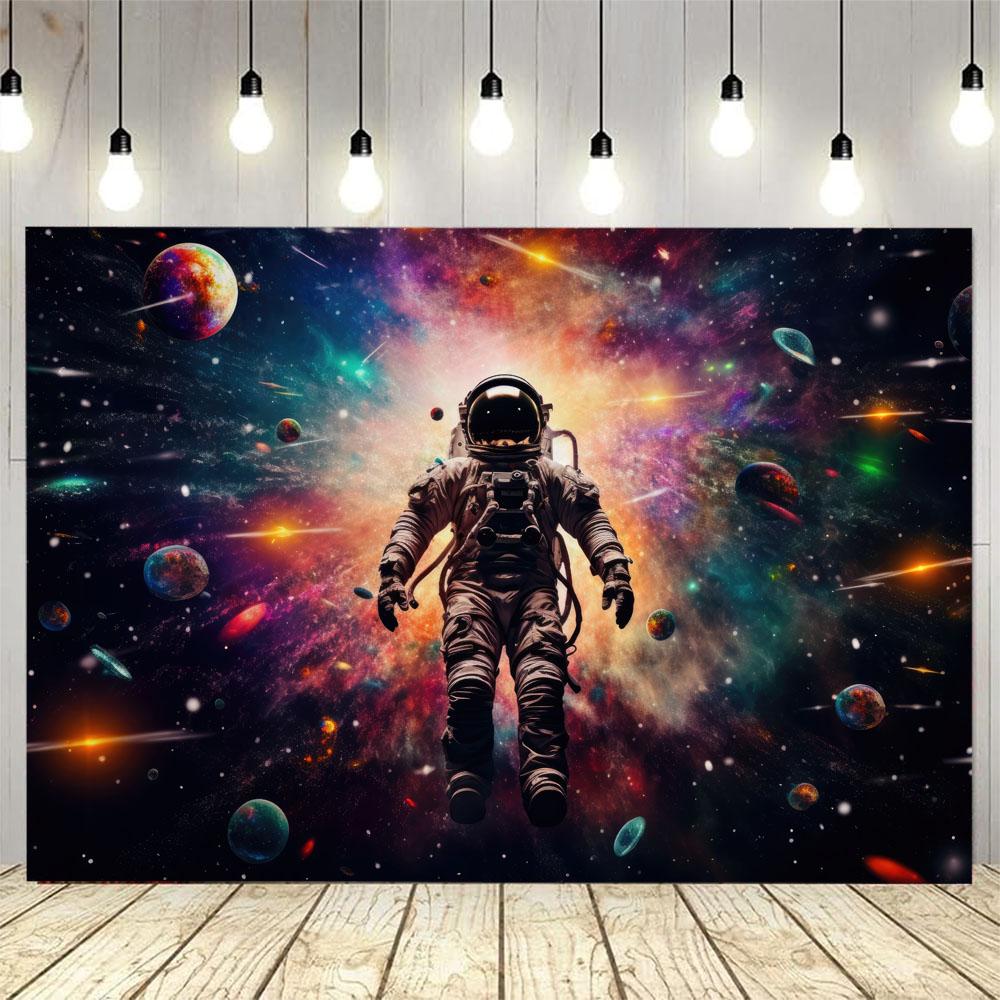 Astronaut Star Planet Tapestries - Meditation Starry Sky Living Room Decor Therapy Energy Field Art Background Design
