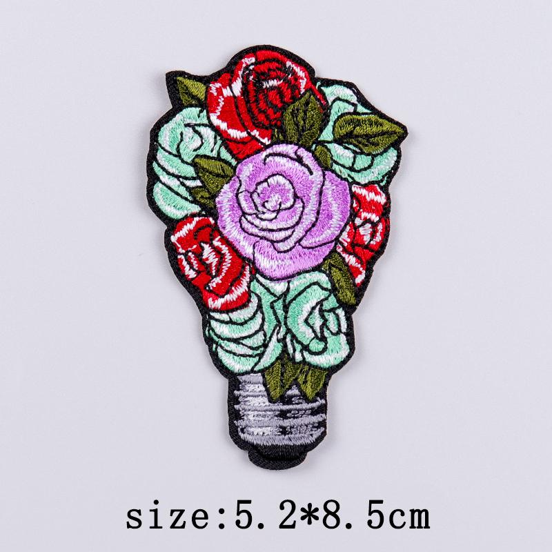 Mushroom Patch Iron On Patches For Clothing Thermoadhesive Patches On Clothes Natural Cartoon Embroidery Patch For Clothes Badge