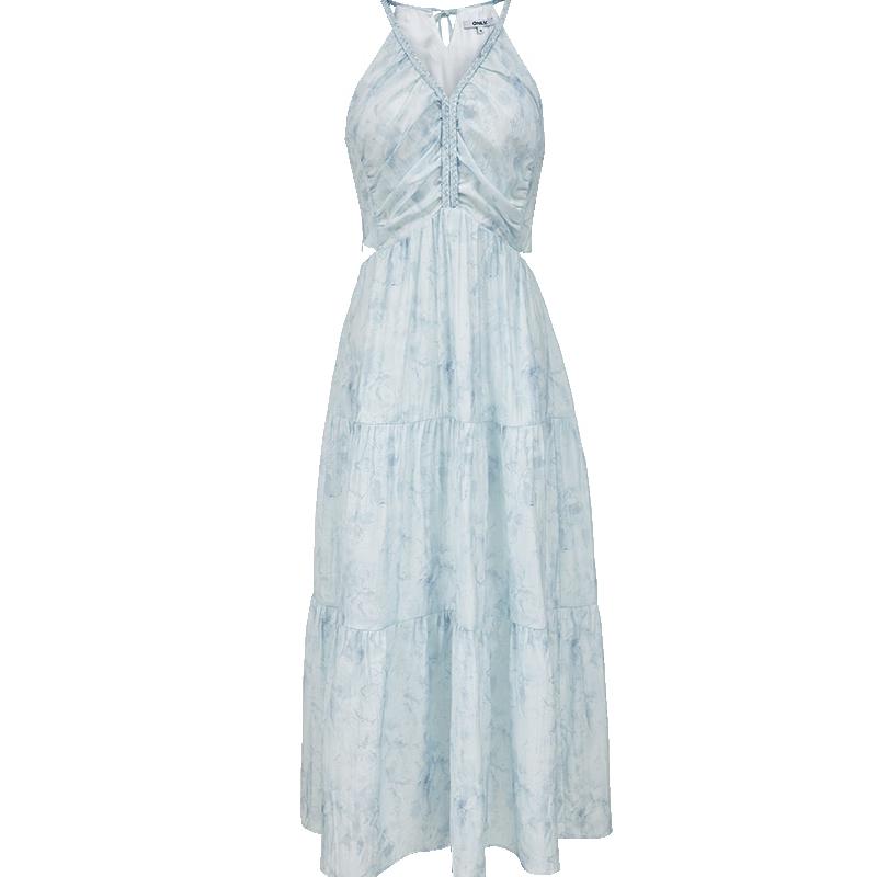 Only Платье миди с V-образным вырезом и цветочным принтом, завязывающееся спереди, 2025