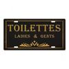 Restroom Metal Signs Wall Decor Plaque Metal Vintage License Plate for Home Bar Club Toilet Bathroom Restroom
