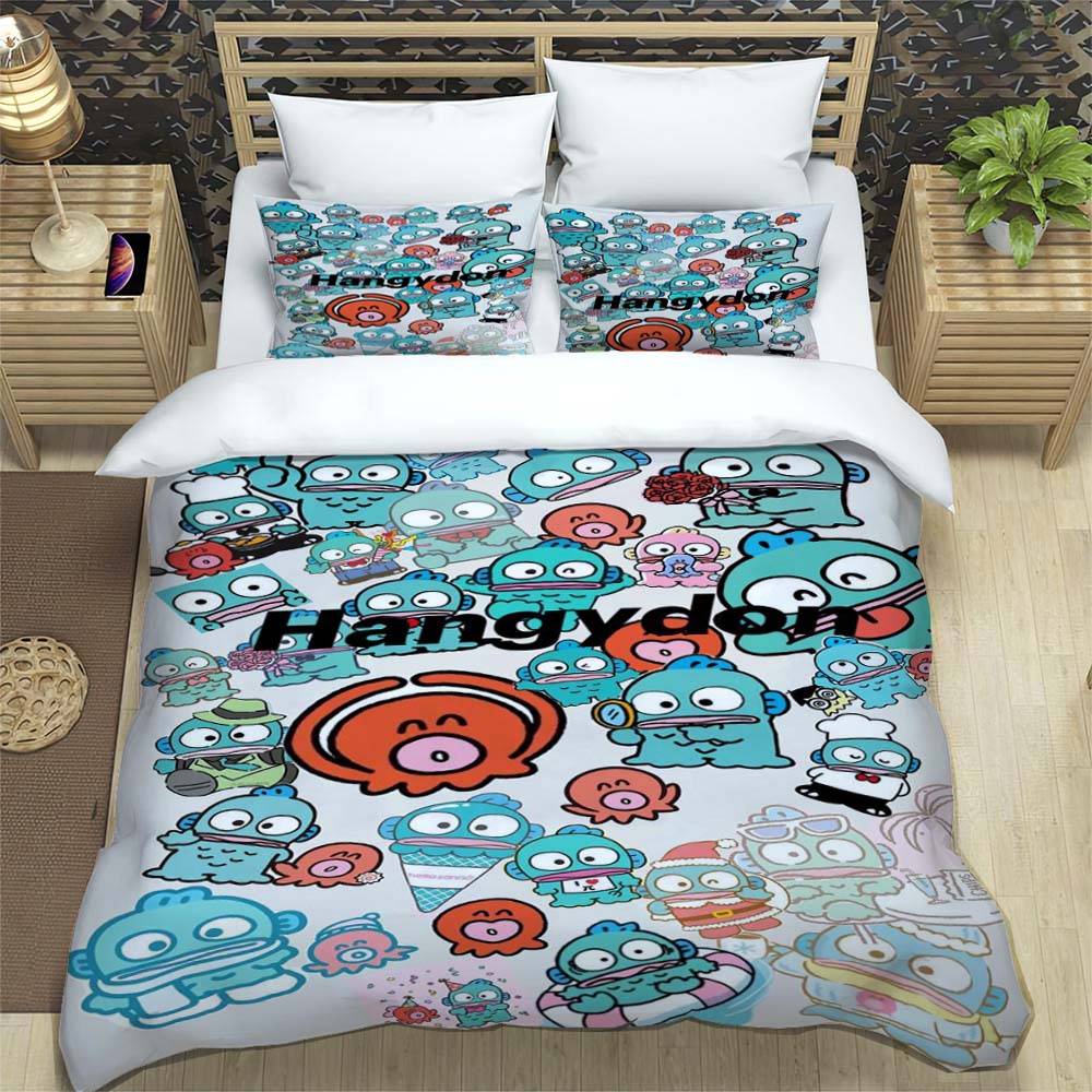 Cartoon HANGYODON Bedding Set 1 Duvet Cover 2 Pillowcases Adult Children Luxury Gift Q-1