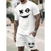 Модный мужской комплект из футболки и шорт с 3D-принтом, спортивная одежда из двух частей, летняя свободная мужская одежда, повседневная уличная одежда в стиле хип-хоп 2025