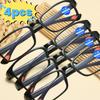 4pcs Unisex Reading Glasses Men Women Ultra-light Portable Presbyopia Eyeglass +1.0 1.5 2.0 2.5 3.0 3.5 4.0
