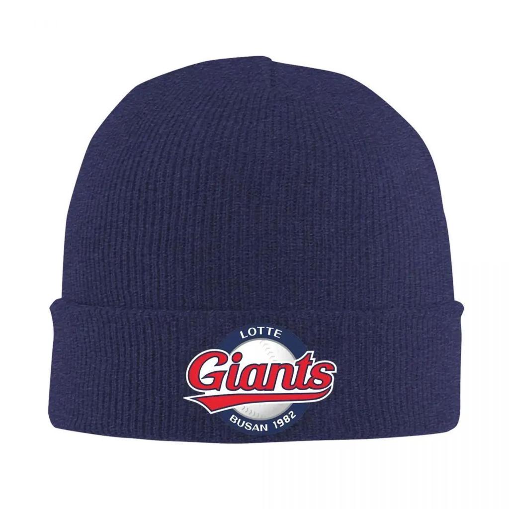KBO Lotte-Giants Busan Логотип Эмблема Вязаные шапки для женщин Унисекс Шапки-бини Зимние шапки Акрил Корея Бейсбол Мерч Теплая Шапка-дыня