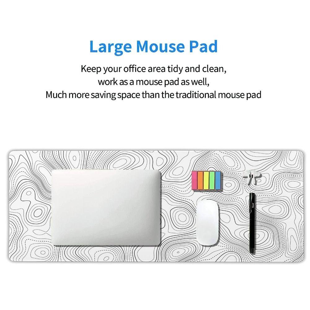 Офисный нескользящий коврик для стола с рисунком в виде линий, белый, черный, коврик для мыши, коврик для мыши