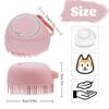 Hair Fur Massage Comb Soft Silicone Shampoo Brush Safety Silicone Bath Brush  Dog Cat