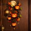 Pumpkin Moon Lantern Ornament Halloween Ornament, Acrylic Stained Glass Window Seasonal Hanging Sign Decoration, Autumn Maple Leaf Suncatcher Pendant