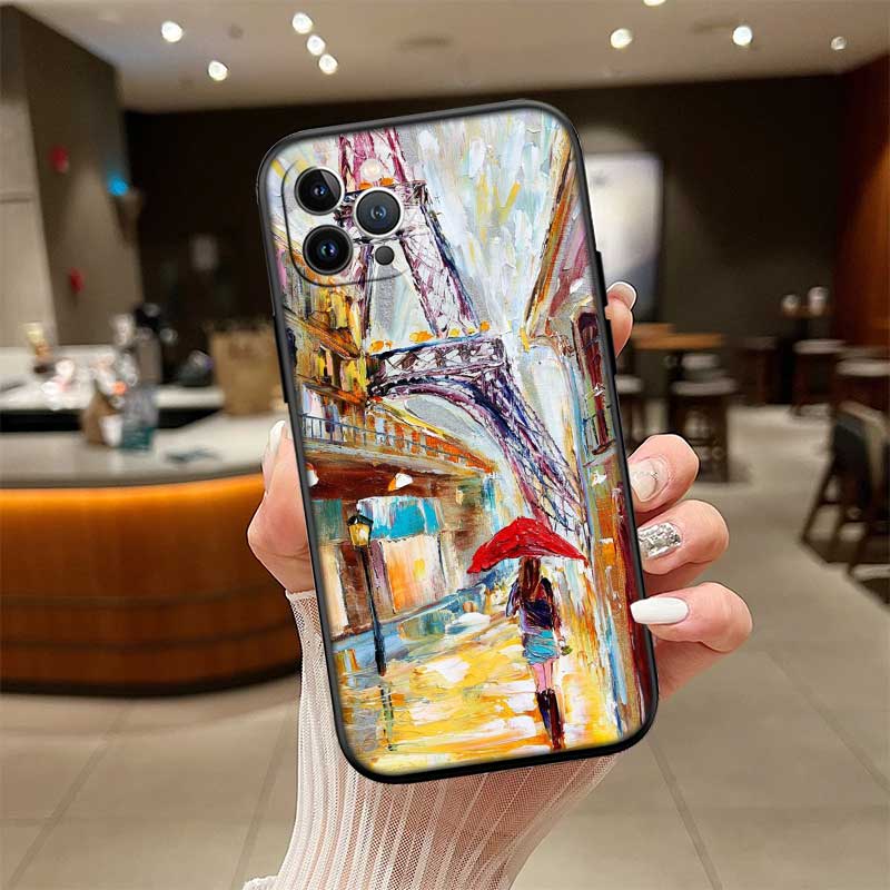 UP42 Paris Eiffel tower New High-End Shell Phone Case for iPhone 16 15 14 13 12 Pro Max Plus Mini