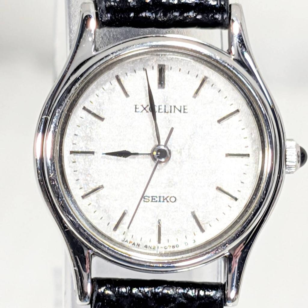 SEIKO Excelline батарея и ремешок рабочие Ремешок от женских часов, заменен, состояние. . (К-04)