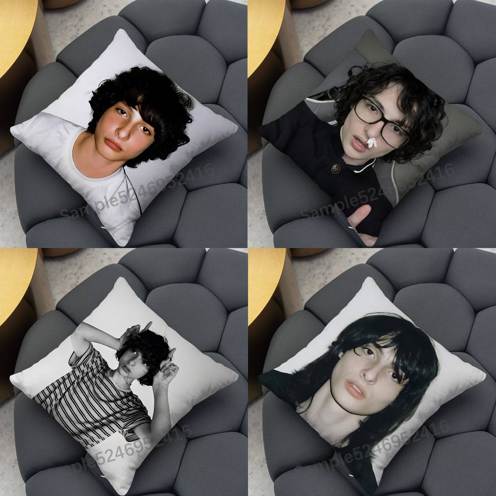 FFinn Wolfhard Stranger Pillow Case Cover Square for Decorative Cushion Bed Couch Sofa Classic Style Machine Washable