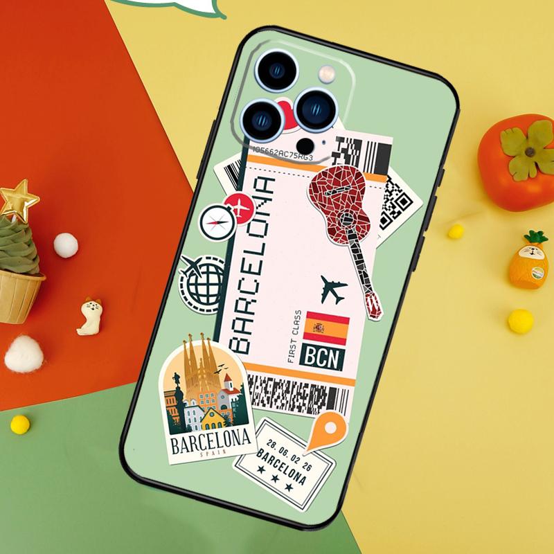 Кейс для iPhone 15 16 11 13 12 14 Pro Max Mini X XR XS 7 8 Plus в виде посадочного талона на рейс в Токио, Задняя крышка