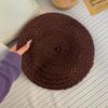 Breathable Knitted Beret Hat Solid Color Sun Hats New French Beanie Hat  Daily Wear