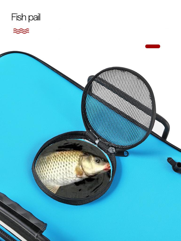 Foldable Wear-resistant Waterproof EVA Fishing Barrel Fishing Box Tools Box Optional Rechargeable Oxygen Pump 30cm/35cm/40cm/45cm/50cm Size Choices