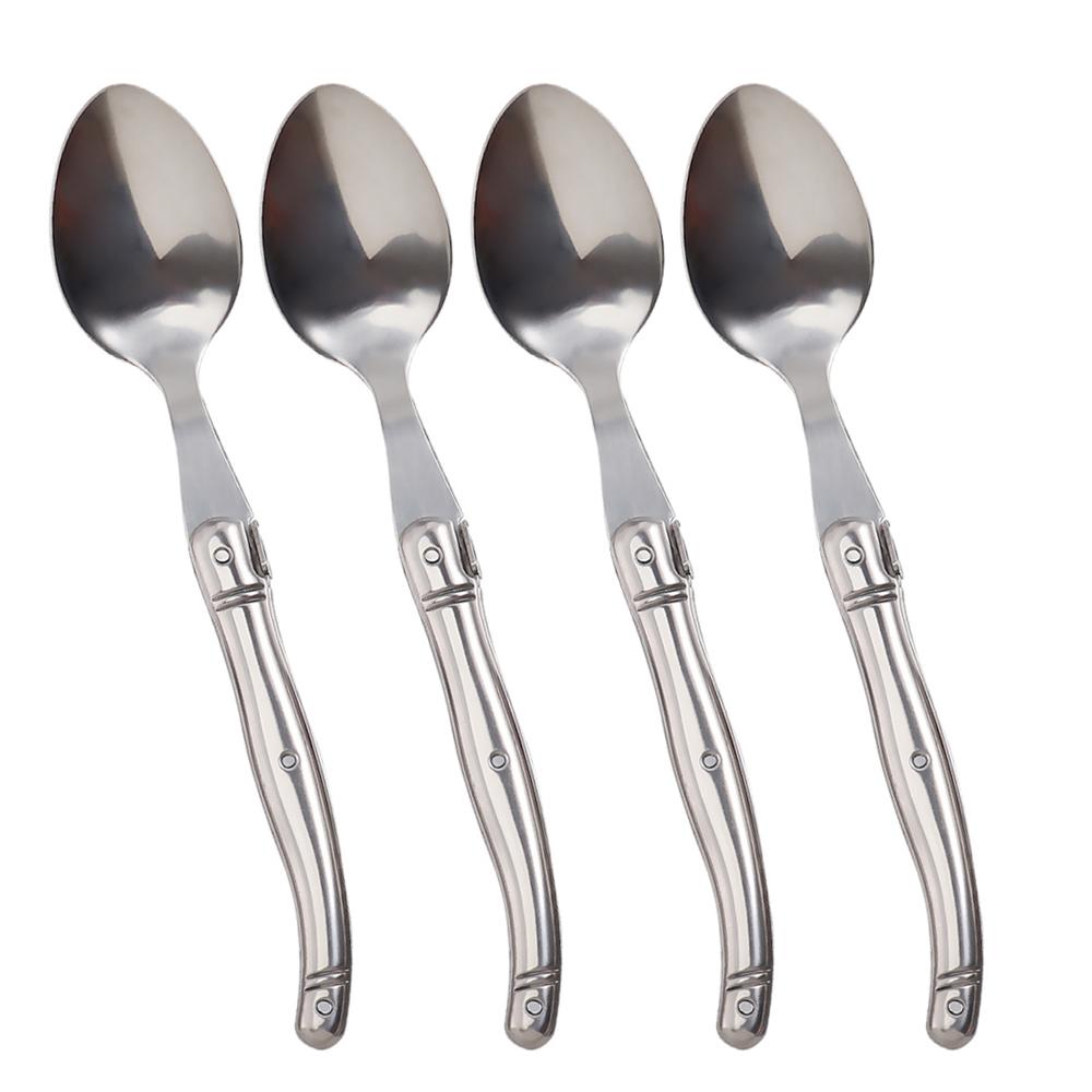 Jaswehome Набор столовых приборов из нержавеющей стали Laguiole, декорированный столовыми ножами, вилками и ложками, наборы столовых приборов в стиле вестерн