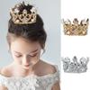 Children Gold Sliver Headwear Girls Dress Princess Hair Accessories Baking Cake Crown Headdress Headband Gift for Kids