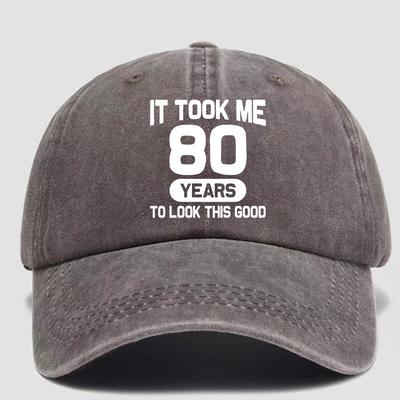 Подарки на 80-летие Подарки для 80-летнего человека Унисекс Женские Мне Потребовалось 80 Лет, Чтобы Выглядеть Так Хорошо Хлопковая Кепка