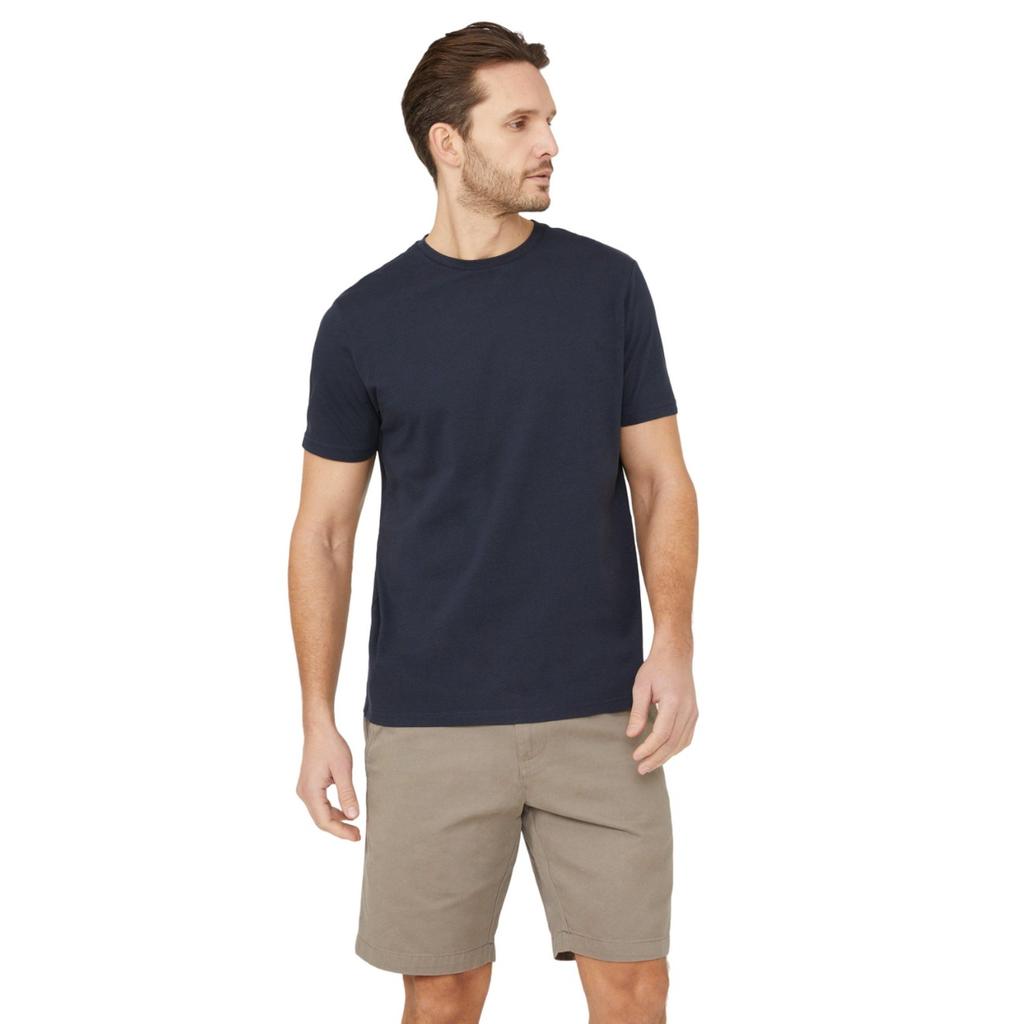 Maine Mens Plain Cotton Crew Neck T-Shirt
