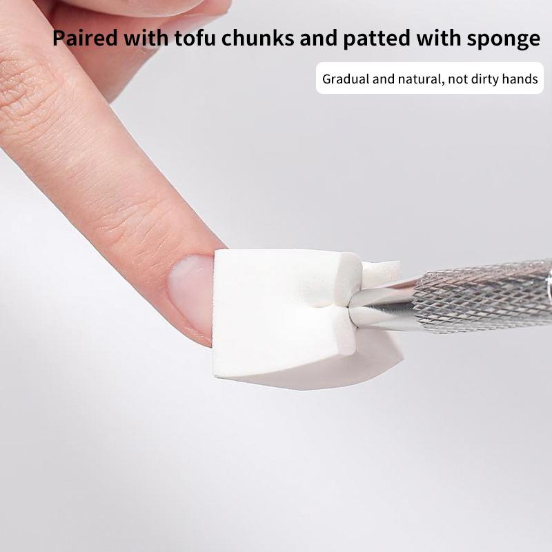 20/50 шт. Beancurd Cube, градиентные губки для ногтей, гель-лак для ногтей, инструмент для окрашивания, нержавеющая сталь, четыре когтя, зажим для губки