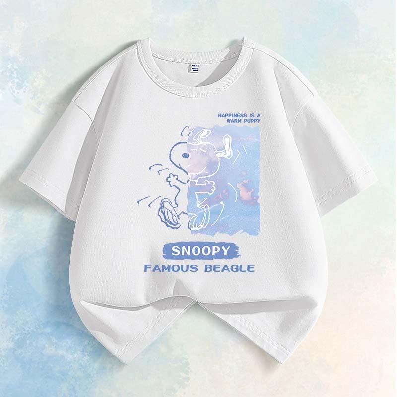 Детская модная одежда Snoopy Футболка для мальчиков