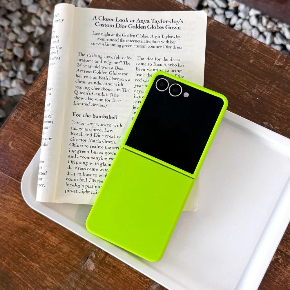 Matte Candy Color Slim Case for Samsung Galaxy Z Flip 7 6 4 3 zflip Pure Color Liquid Silicone Cover for Samsung flip7