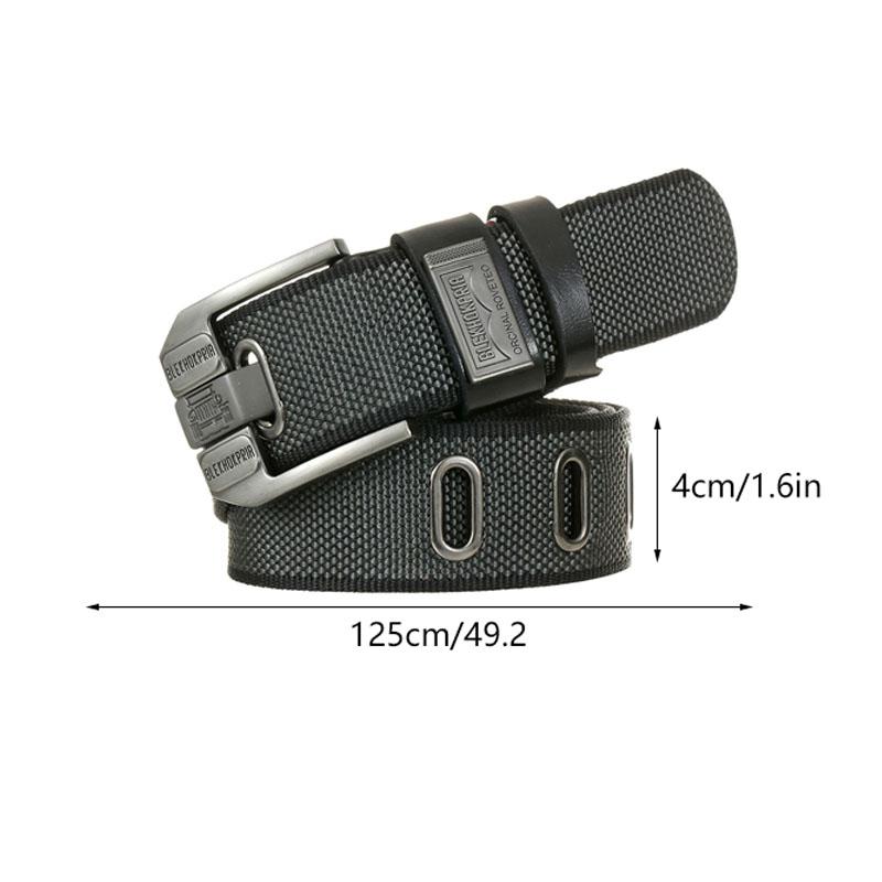 Men's Retro Canvas Overalls Belt with Pin Buckle, Casual Decorative Webbing Belt, High Quality Fashion Waistband Belt c032