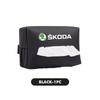 AAFO1 Car Styling Tissue Bag Armrest Box Paper Towel Interior Organizer Accessories For Skoda Kamiq Karoq Octavia 2 3 Rapid Scala Kami