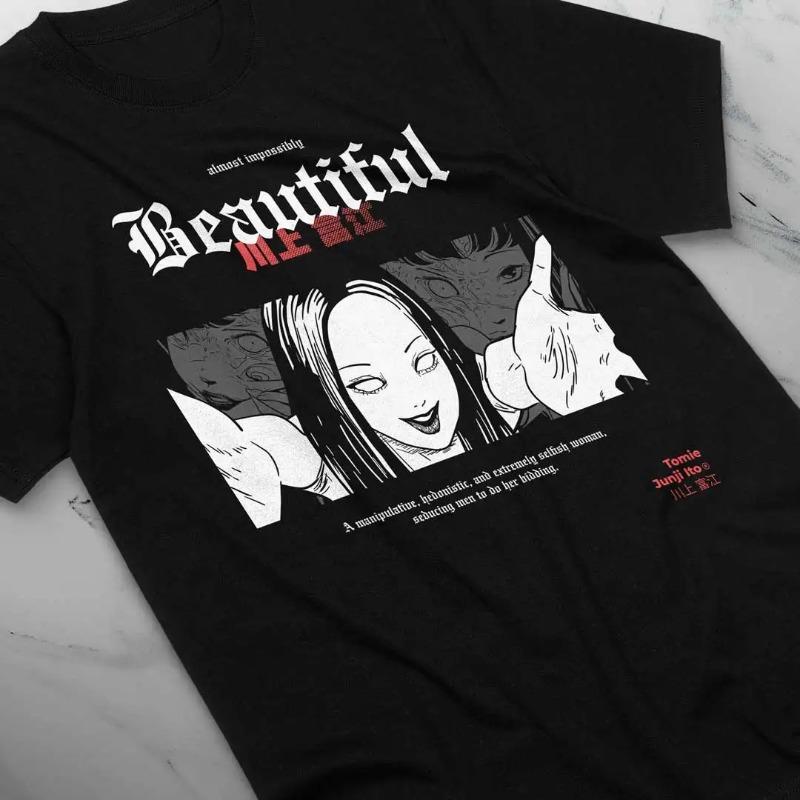 Horror Anime Unisexga Slug Girl Tshirt Tomie Uzumaki Tshirt Toshiji Ito Tshirt