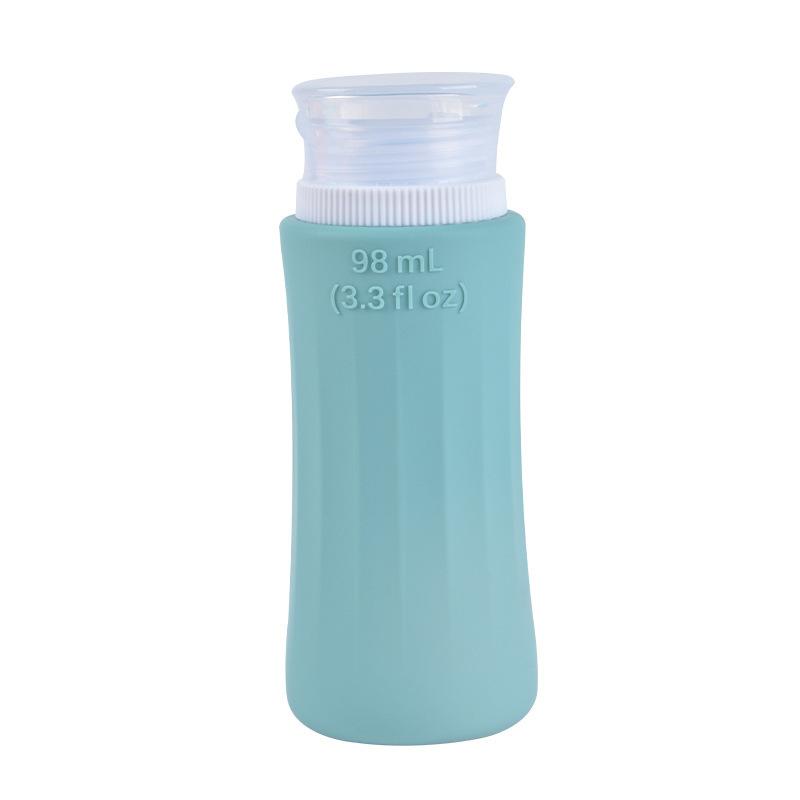 Vertical Stripes Silica Gel Packaging Bottle Inverted Reusable Cosmetic Empty Bottle 98ml Travel Storage Bottle Suit