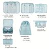7Pcs/set Travel Luggage Packing Organizers Set With Toiletry Bag, Clothing Classification Storage Bag
