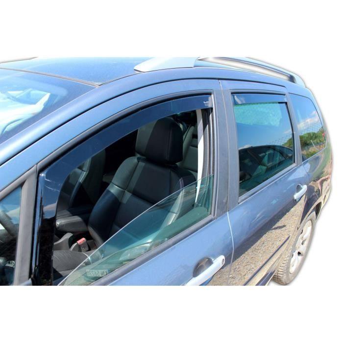 Дефлекторы воздуха - J&J AUTOMOTIVE - Peugeot 307 - Тонированный - Усиленный акрил - Простая установка