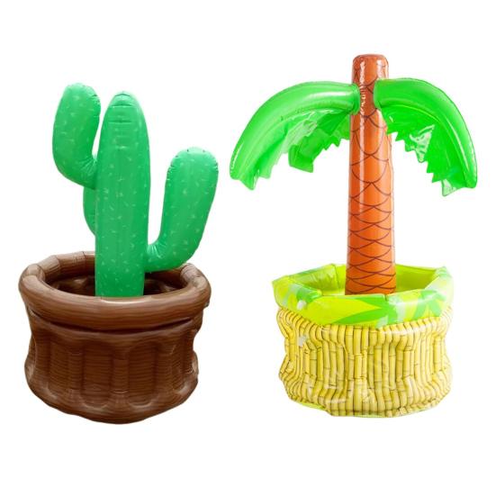Надувное ведро для льда, держатель для кактуса и пальмы, многоразовый охладитель для напитков на пляже, для пикников и кемпинга