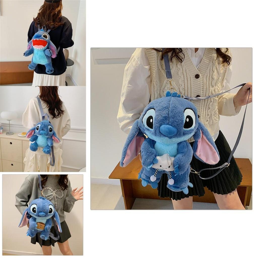 Lilo Stitch Soft Plush Crossbody Bag With Inner Pocket For Kids And Teens
