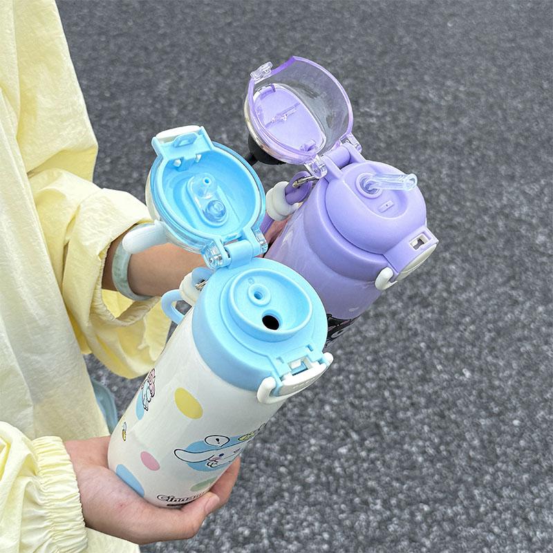 1pc Kuromi Large-Capacity Stainless Steel Insulated Cup - 520ML Portable Water Bottle for Outdoor Sports, Dual-Drinking Lid